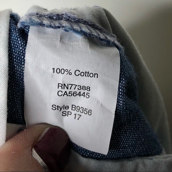 J. Crew Chambray Midrise Chino Shorts Blue 0 - Picture 6 of 6